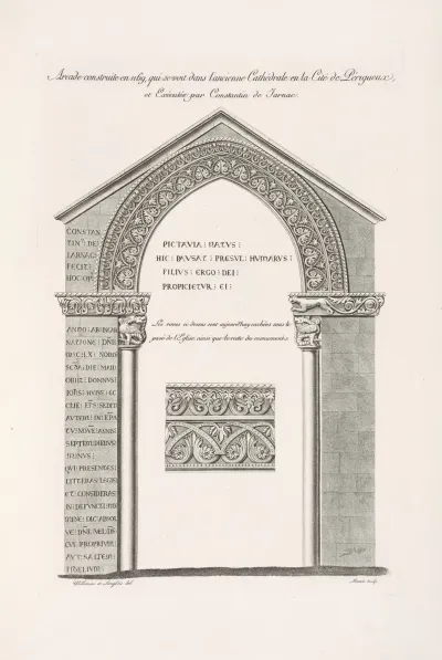 Arcade Construite En 1169 Qui Se Voit Dans Lancienne Cathedrale En La Cite De Perigueux Et Execute Par Constantin De Jarnac