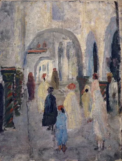 Arcaded Street In A North African Town