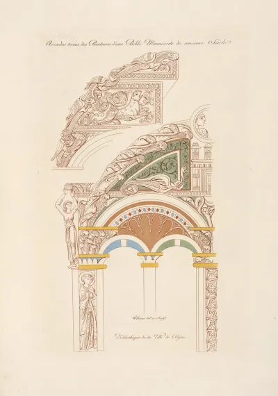 Arcades Tirees De Peintures Dune Bible Manuscrite Du Onzieme Siecle