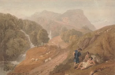 Arcadian Landscape With Shepherds