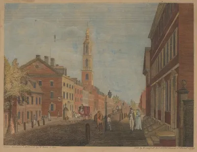 Arch Street With The Second Presbyterian Church Philadelphia