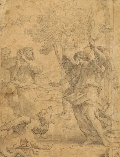 Archangel Uriel And The Dragon