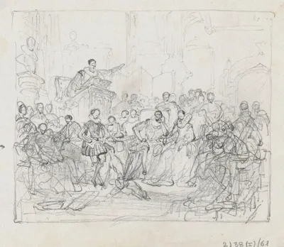 Archdukes Albert And Isabella Attend A Lesson By Justus Lipsius