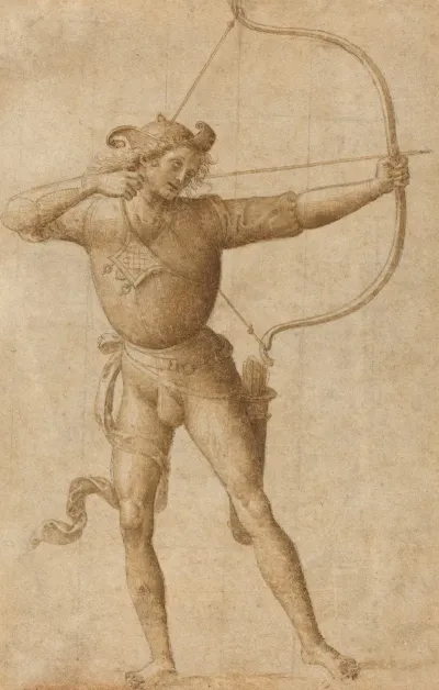 Archer Drawing A Bow
