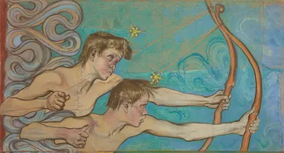Archers Fragment Of The Composition Fallen Angels Design To The Painting Decoration In The Franciscan Church In Krakow