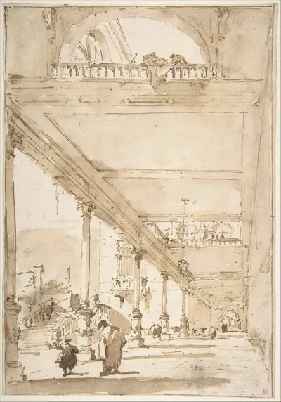 Architectural Capriccio A Palace Colonnade