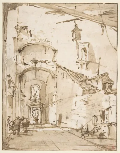 Architectural Capriccio A Vaulted Passageway
