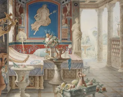 Architectural Fantasy In The Style Of Pompeii