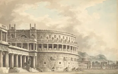 Architectural Fantasy Of A Magnificent Ancient Mausoleum