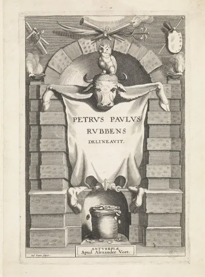 Architectural Niche With Bulls Hide