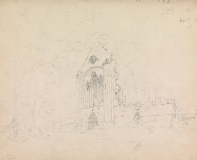 Architectural Study Of A Ruined Abbey