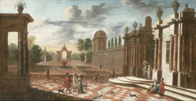 Architectural View With Figures