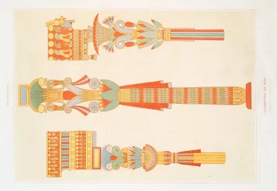 Architecture Colonnettes En Bois Thebes Xviiie Et Xxe Dynasties