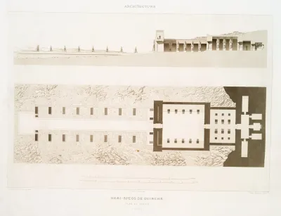 Architecture Hemi Speos De Guirche Plan Et Coupe Nubie