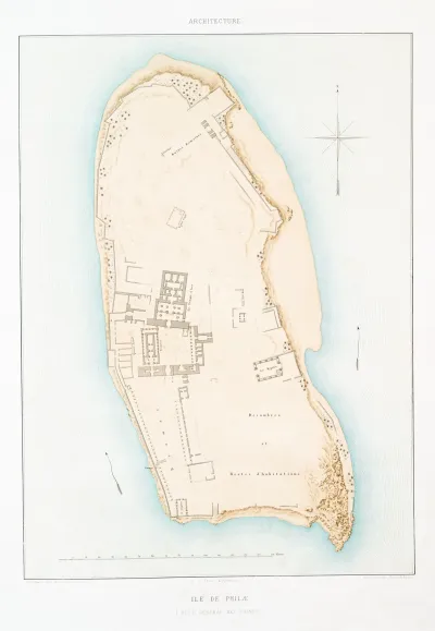 Architecture Ile De Philae Plan General Des Ruines