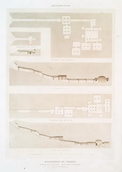 Architecture Necropole De Thebes Biban El Molouk Hypogees Royaux Xviiie Et Xixe Dynasties