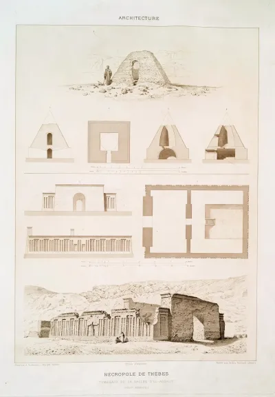 Architecture Necropole De Thebes Tombeaux De La Vallee Del Assacif Xxvie Dynastie