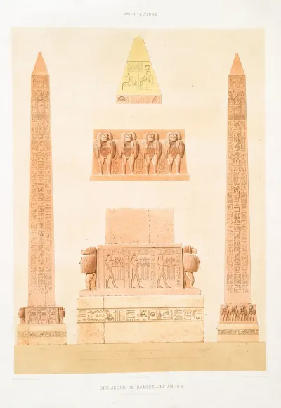 Architecture Obelisque De Ramses Meiamoun Transporte De Louksor A Paris