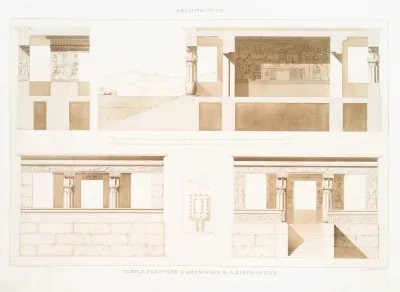 Architecture Temple Periptere Damenophis Iii A Elephantine Xviiie Dynastie