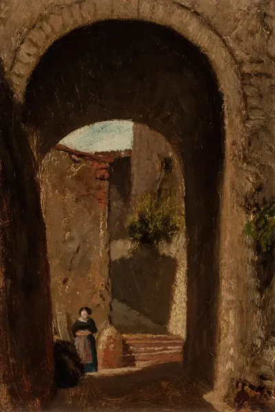 Archway With Woman