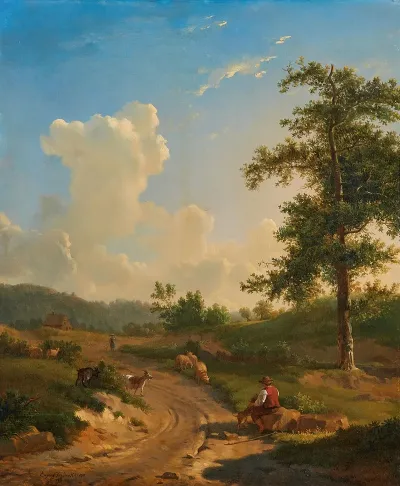 Ardennenlandschaft Mit Madchen