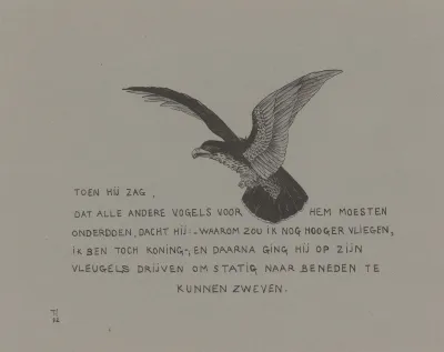 Arend Met Een Winterkoning Op De Rug
