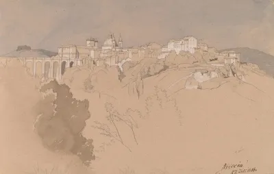 Ariccia Seen From Across A Valley