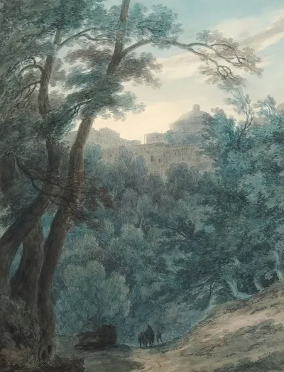 Ariccia Wooded Landscape And Monastery