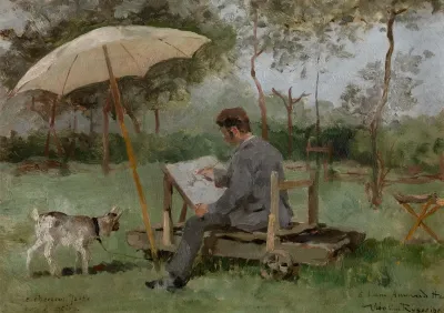 Armand Heins Painting Outdoors