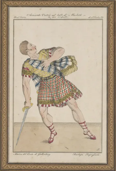 Armando Vestris Nel Ballo Di Macbeth Da Esso Composto Musica Del Conte Di Gallemberg Barbaja Impressario