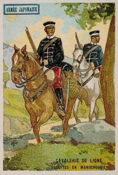 Armee Japonaise Cavalerie De Ligne Vedettes En Mandchourie