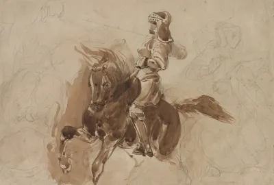 Armored Figure On Horseback Recto