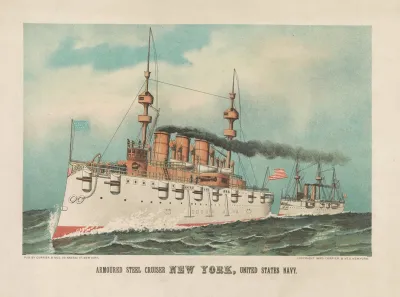 Armoured Steel Cruiser New York United States Navy