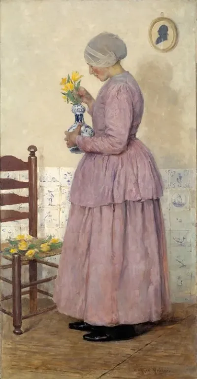 Arranging The Tulips