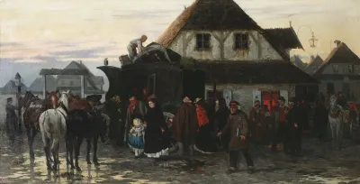 Arrival Of A Post Chaise In A Country Town