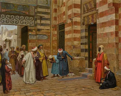 Arriving At The Mosque