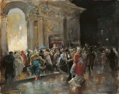 Arriving At The Theatre On The Night Of A Masqued Ball