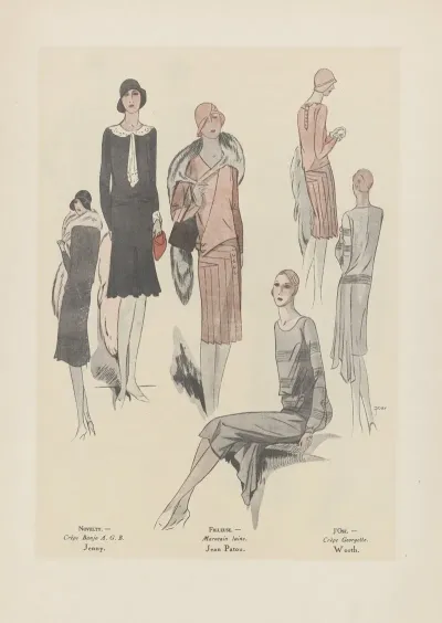 Art Gout Beaute Novelty Crepe Banjo A G B Jenny Frileuse Mariocain Laine Jean Patou Jose Crepe Georgette Wortht