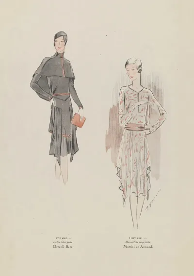 Art Gout Beaute Petit Abbe Crepe Georgette Drecoll Beer Flirt Suivi Mousseline Imprimee Martial Et Armand
