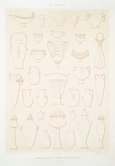 Art Industriel Choix De Vases Du Regne De Thoutmes Iii Thebes Xviiie Dynastie