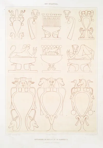 Art Industriel Offrandes De Seti Ier Et De Ramses Ii Thebes Xixe Dynastie