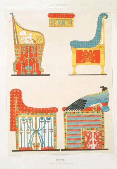 Art Industriel Sieges Necropole De Thebes Xviiie Xxe Dyn