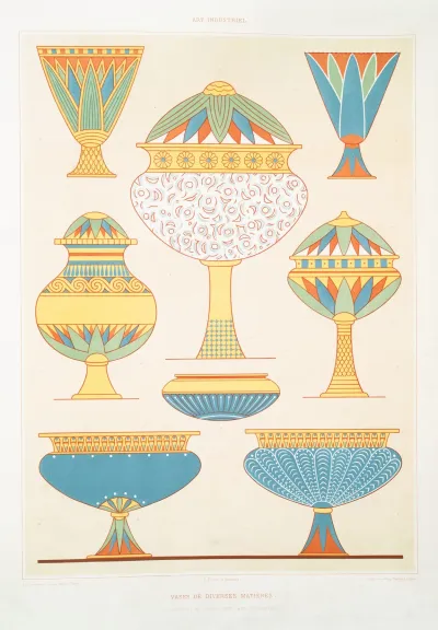 Art Industriel Vases De Diverses Matieres Necropole De Thebes Xviiie Et Xxe Dynasties