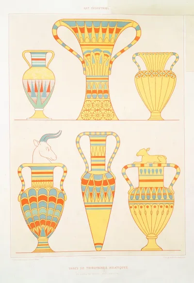 Art Industriel Vases De Tributaires Asiatiques Necropole De Thebes Xviiie Dynastie