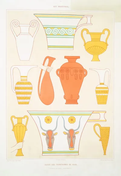 Art Industriel Vases Des Tributaires De Kafa Necropole De Thebes Xviiie Dynastie