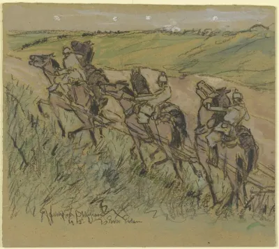Artillerie In Russisch Polen Fahrt In Gefechtsstellung
