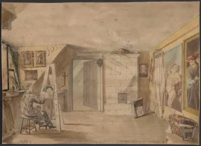 Artist In His Studio