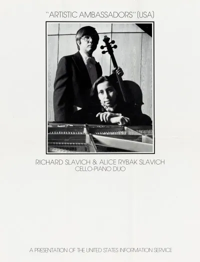 Artistic Ambassador Usa Richard Slavich Alice Rybak Slavich Cello Piano Duo