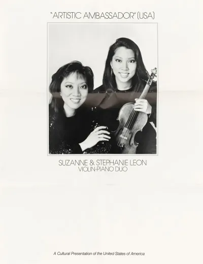 Artistic Ambassador Usa Suzanne Stephanie Leon Violin Piano Duo