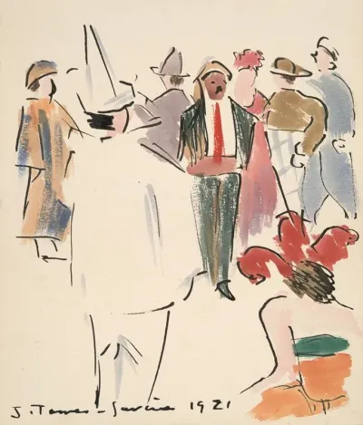 Artists Ball Pierrot And Figures Standing